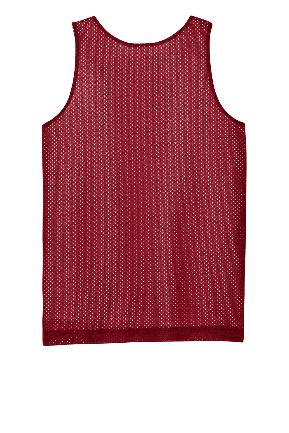 Sport-Tek Youth Moisture Wicking Reversible Mesh Tank Top - Deep Red/White Clothing Sport-Tek