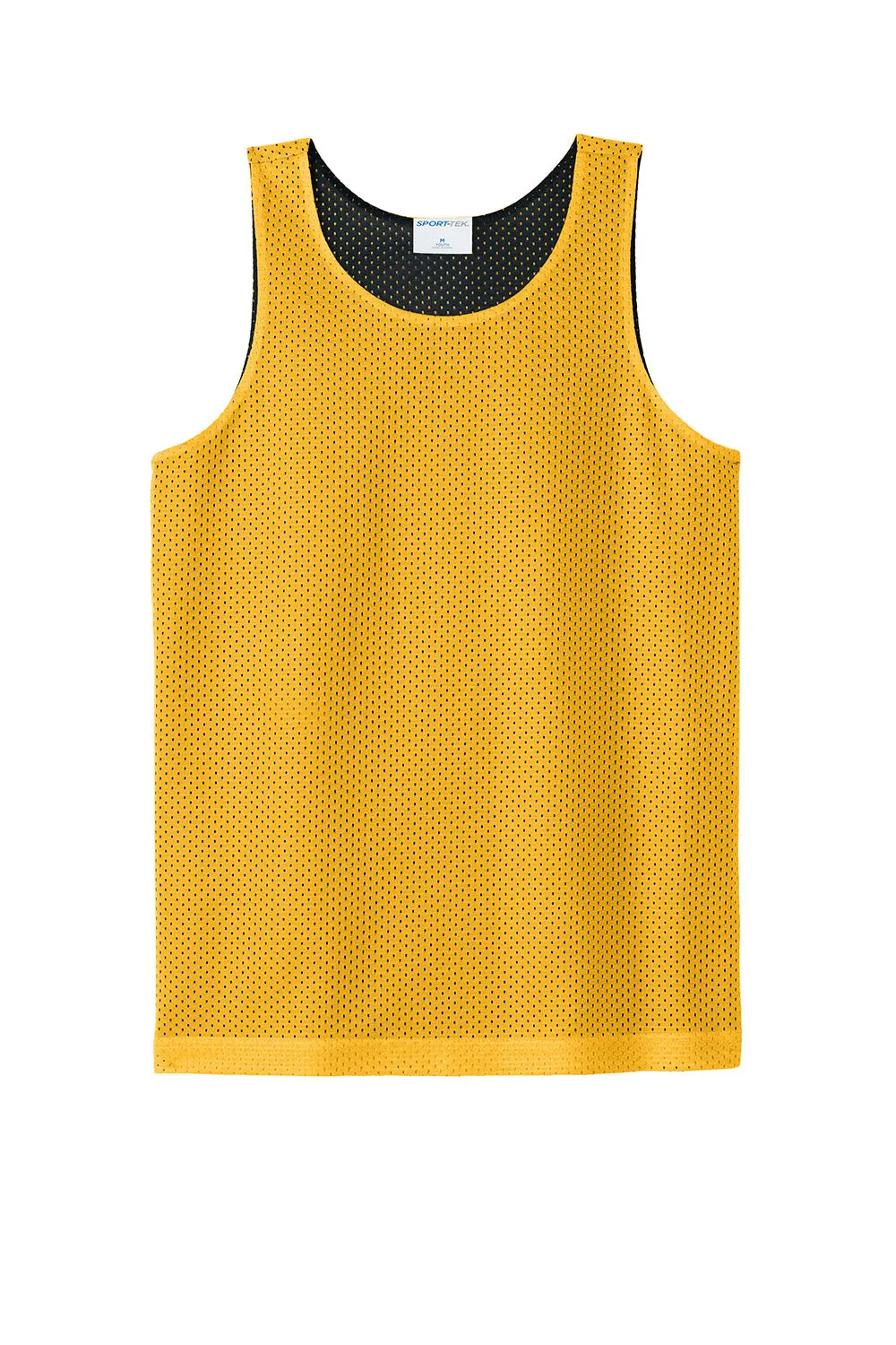 Sport-Tek Youth Moisture Wicking Reversible Mesh Tank Top - Gold/Black Clothing Sport-Tek