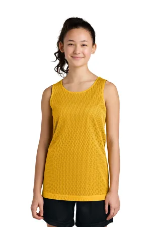 Sport-Tek Youth Moisture Wicking Reversible Mesh Tank Top - Gold/Black Clothing Sport-Tek