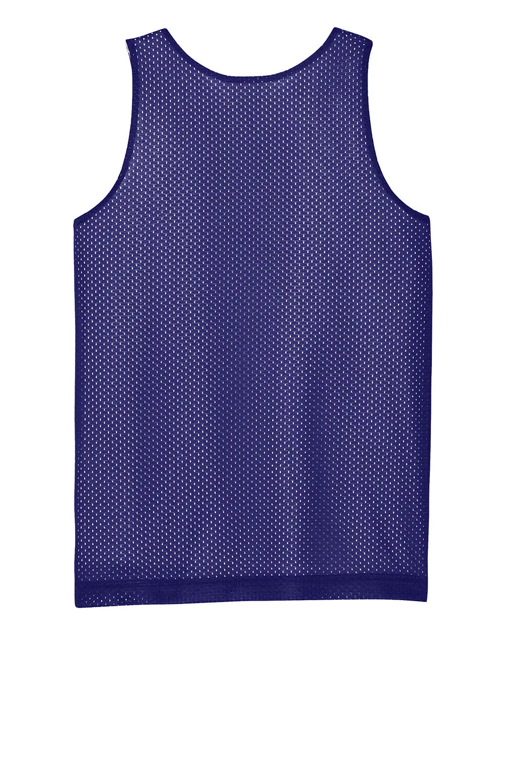 Sport-Tek Youth Moisture Wicking Reversible Mesh Tank Top - Purple/White Clothing Sport-Tek