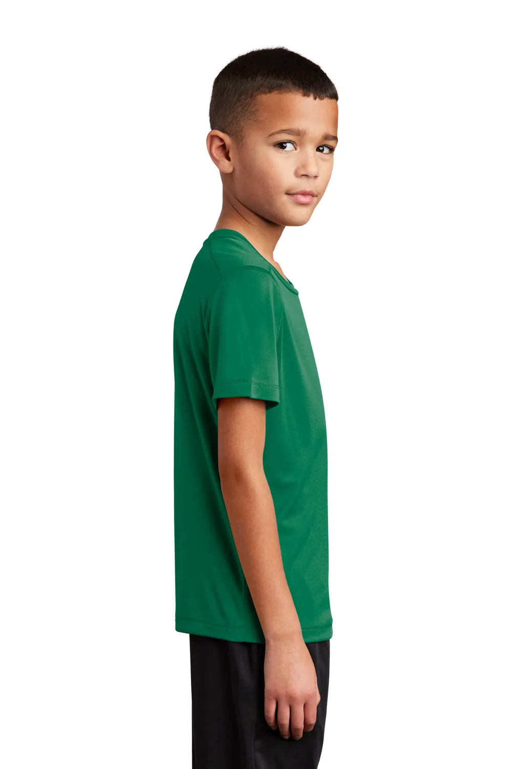 Sport-Tek Youth Moisture Wicking Short Sleeve Crewneck T-Shirt - Kelly Green - Closeout Clothing Sport-Tek