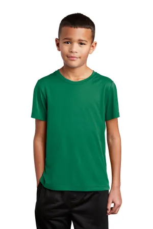 Sport-Tek Youth Moisture Wicking Short Sleeve Crewneck T-Shirt - Kelly Green - Closeout Clothing Sport-Tek