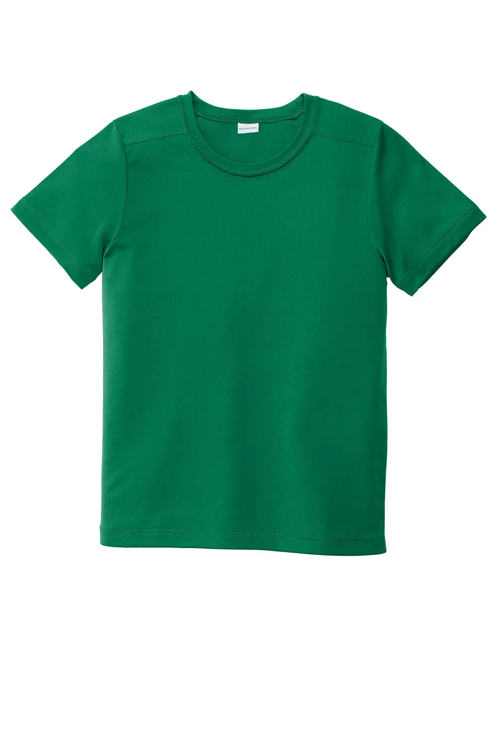 Sport-Tek Youth Moisture Wicking Short Sleeve Crewneck T-Shirt - Kelly Green - Closeout Clothing Sport-Tek