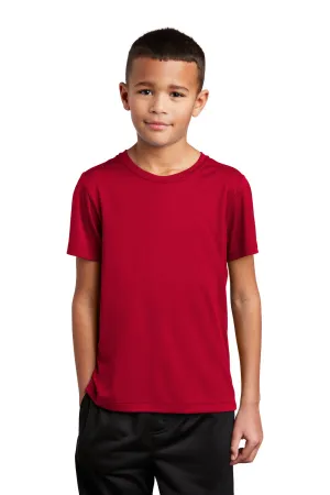 Sport-Tek Youth Moisture Wicking Short Sleeve Crewneck T-Shirt - True Red Clothing Sport-Tek