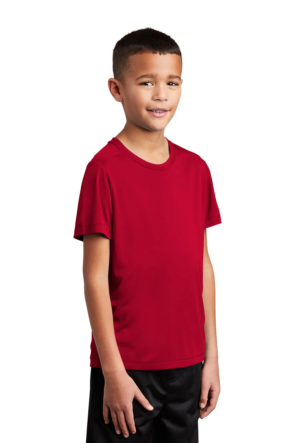Sport-Tek Youth Moisture Wicking Short Sleeve Crewneck T-Shirt - True Red Clothing Sport-Tek