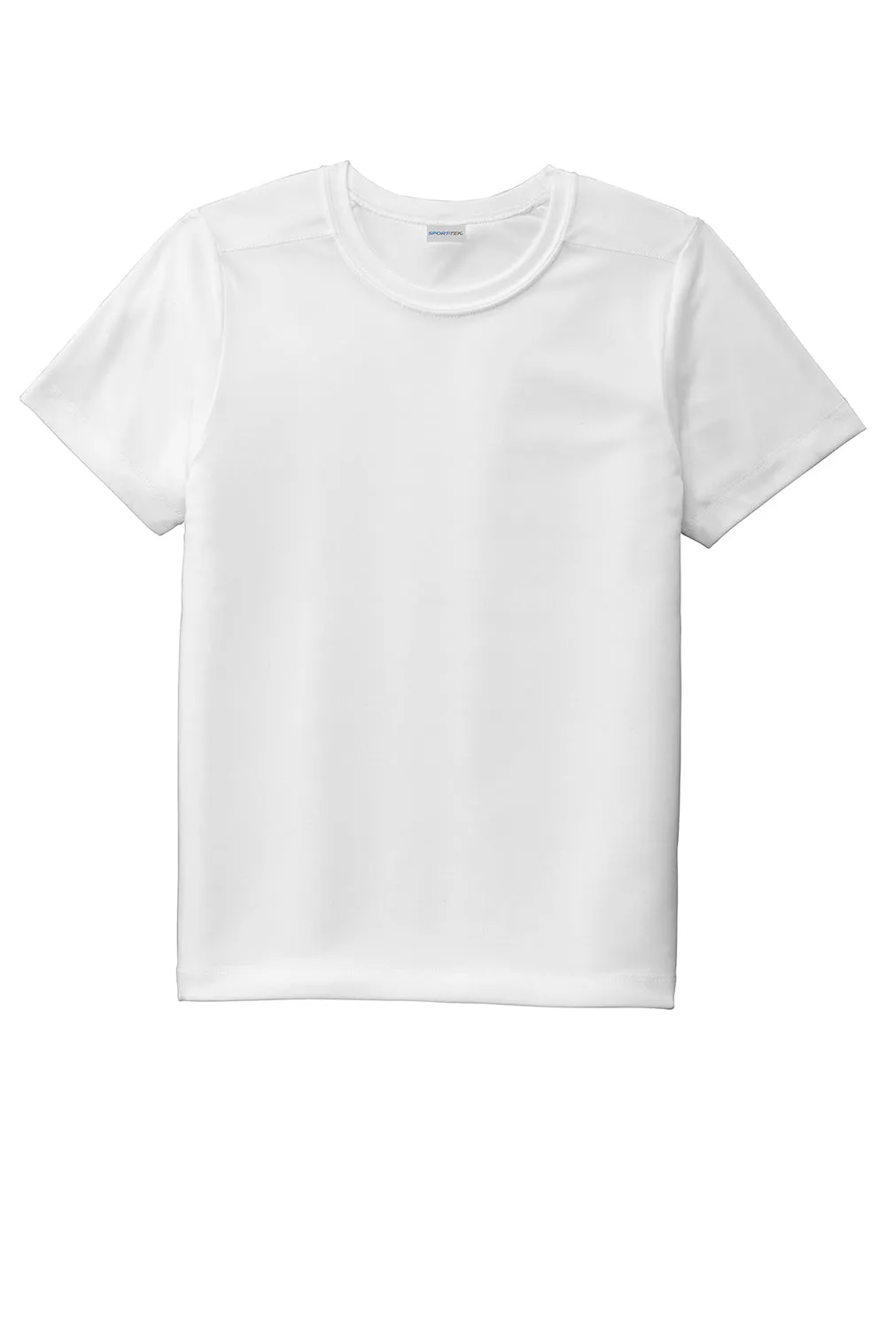 Sport-Tek Youth Moisture Wicking Short Sleeve Crewneck T-Shirt - White Clothing Sport-Tek