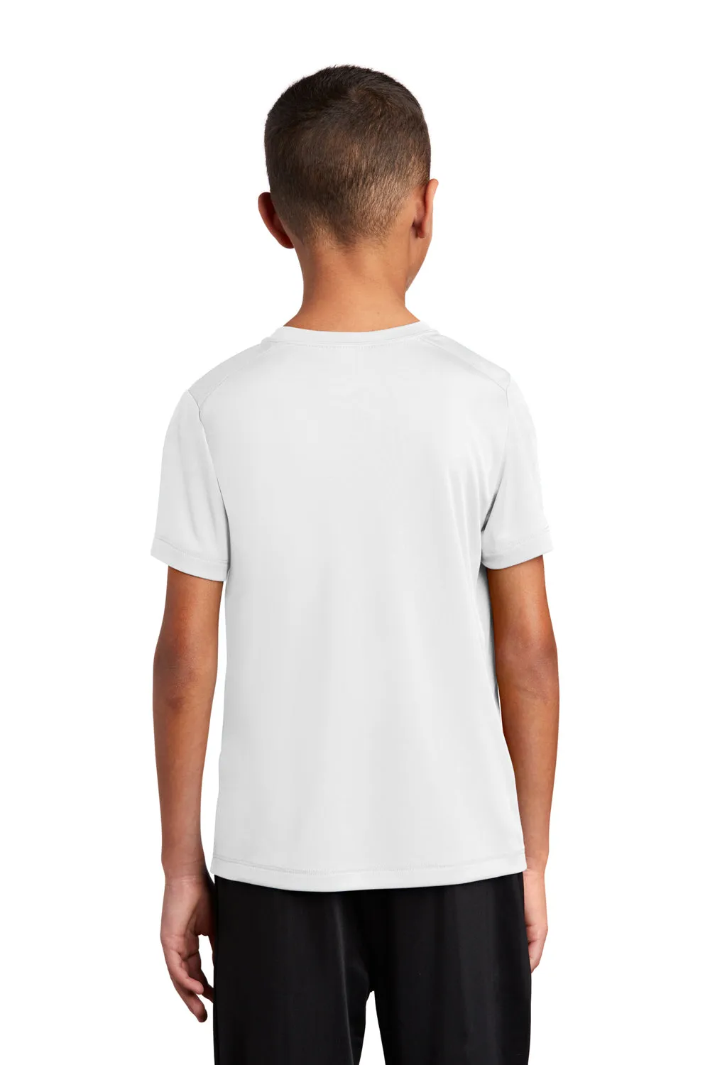 Sport-Tek Youth Moisture Wicking Short Sleeve Crewneck T-Shirt - White Clothing Sport-Tek