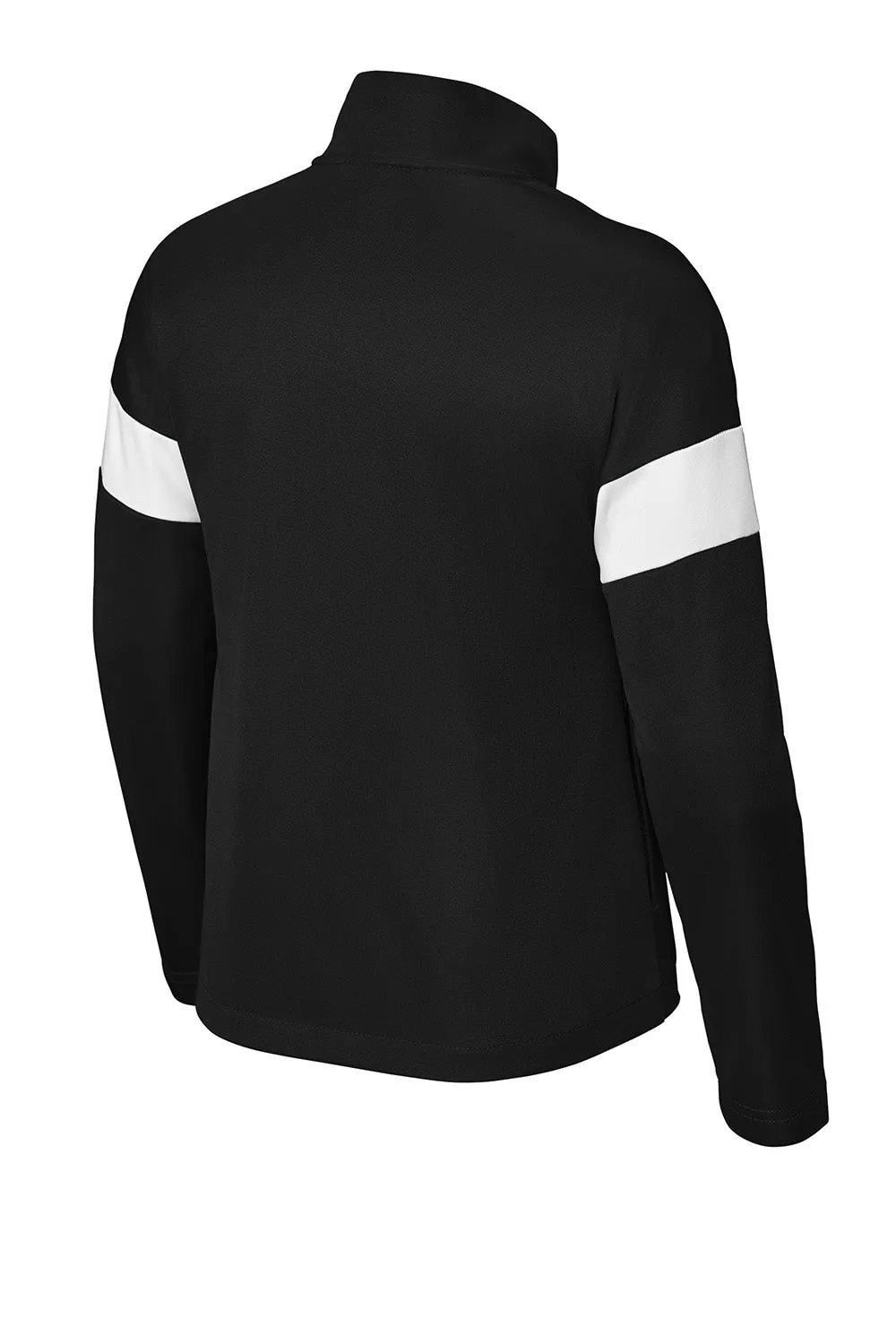 Sport-Tek Youth Moisture Wicking Travel Full Zip Jacket - Black/White
