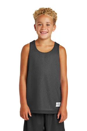 Sport-Tek Youth Reversible Mesh Moisture Wicking Tank Top - Iron Grey - Closeout Clothing Sport-Tek