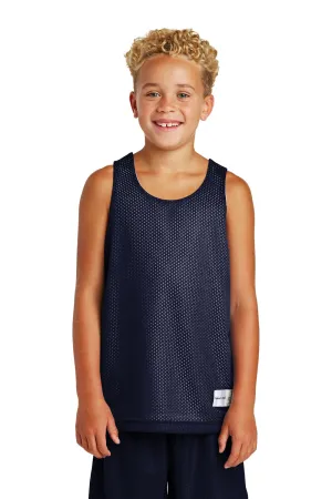 Sport-Tek Youth Reversible Mesh Moisture Wicking Tank Top - True Navy Blue - Closeout Clothing Sport-Tek