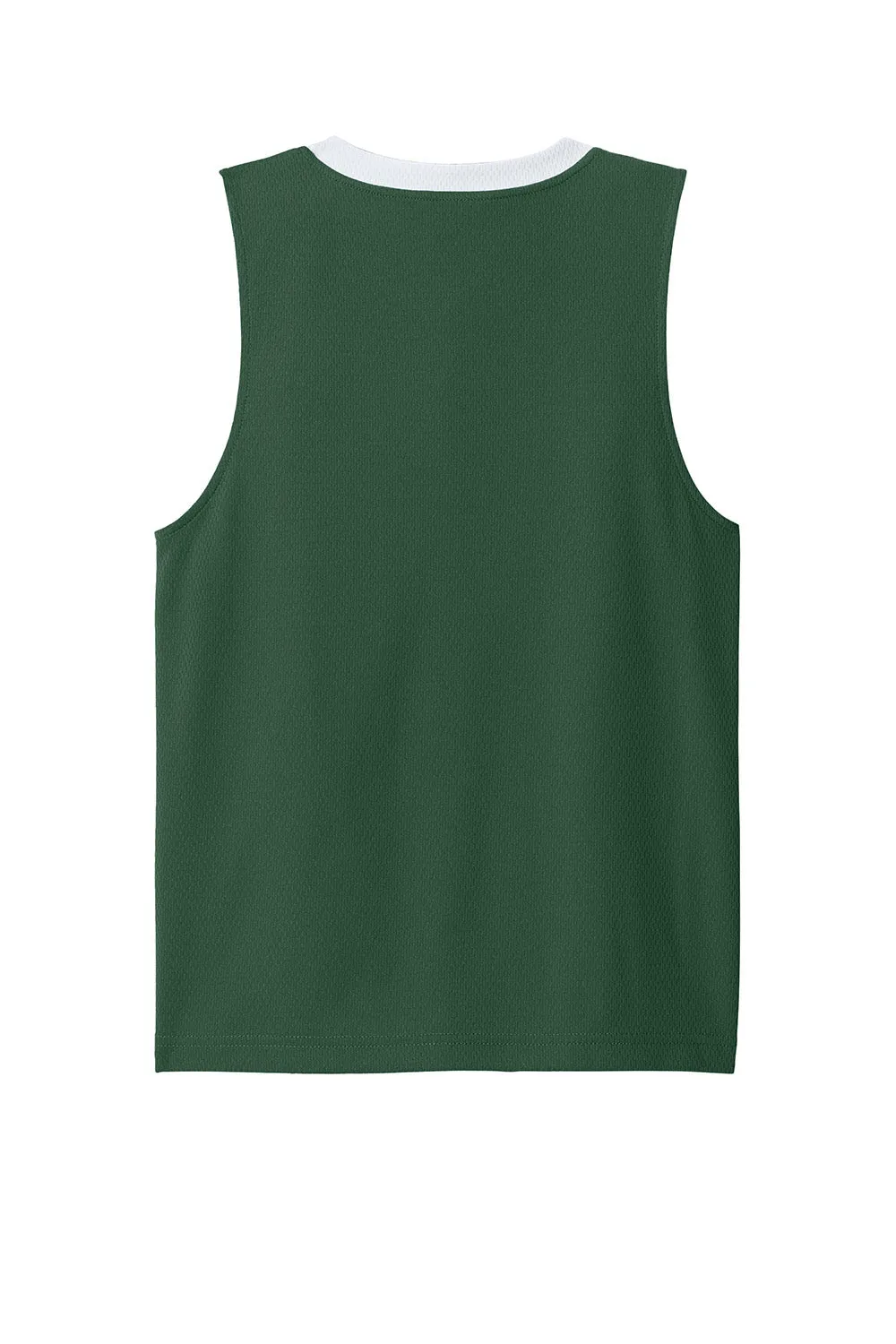 Sport-Tek Youth Rival Basketball Moisture Wicking Reversible Jersey Tank Top - Forest Green/White Clothing Sport-Tek