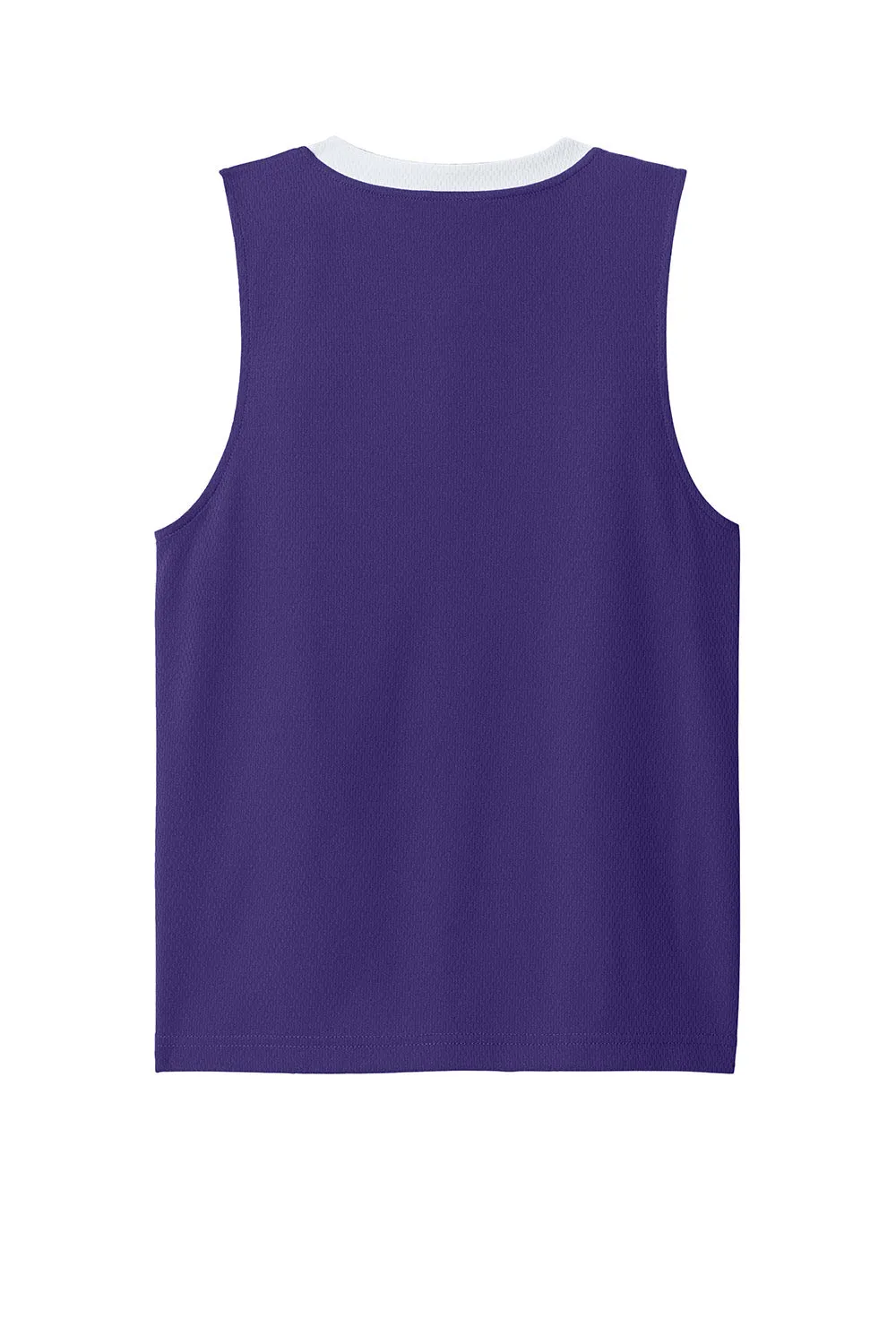 Sport-Tek Youth Rival Basketball Moisture Wicking Reversible Jersey Tank Top - Purple/White Clothing Sport-Tek