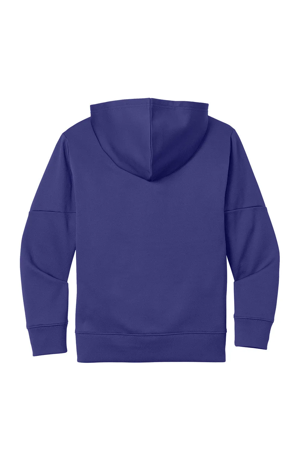 Sport-Tek Youth Sport-Wick Moisture Wicking United Fleece Hooded Sweatshirt Hoodie w/ Pouch Pocket - Purple/White Clothing Sport-Tek