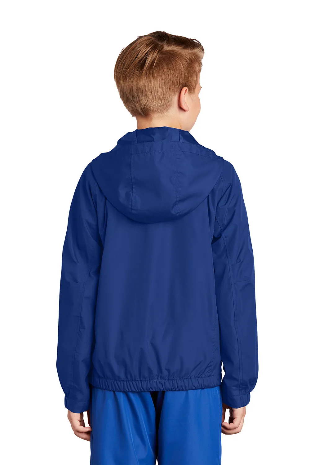 Sport-Tek Youth Water Resistant Full Zip Hooded Jacket - True Royal Blue - Closeout
