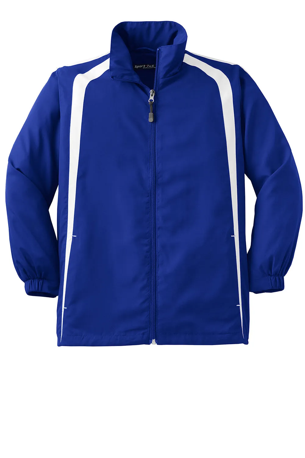 Sport-Tek Youth Water Resistant Full Zip Jacket - True Royal Blue/White