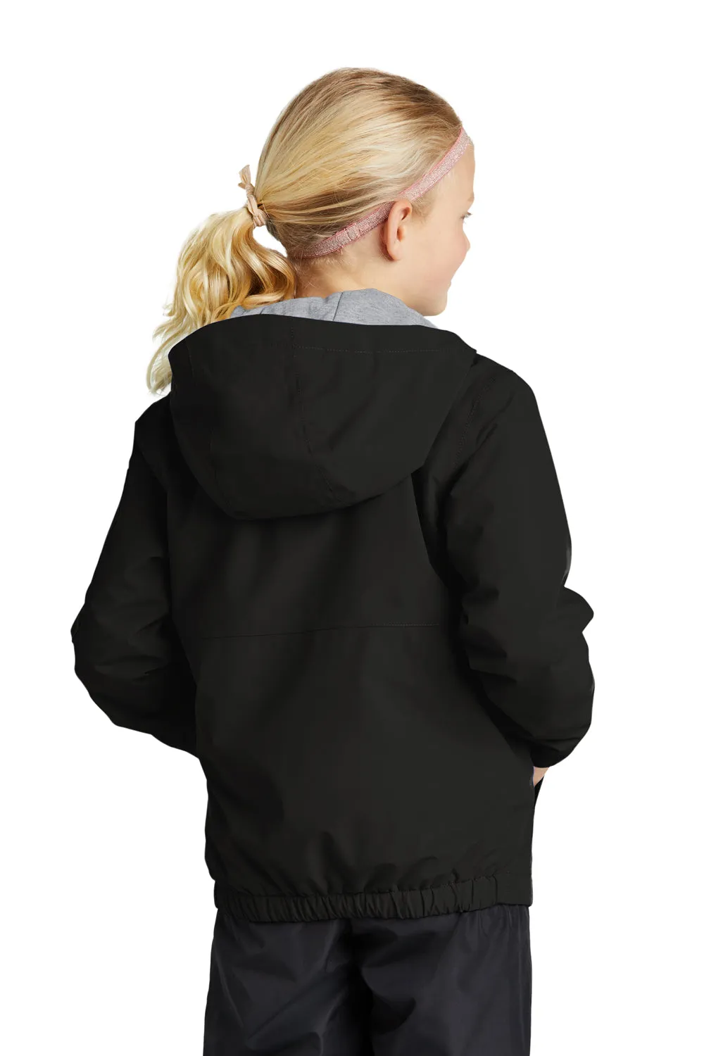 Sport-Tek Youth Waterproof Insulated Full Zip Hooded Jacket - Black