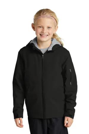 Sport-Tek Youth Waterproof Insulated Full Zip Hooded Jacket - Black