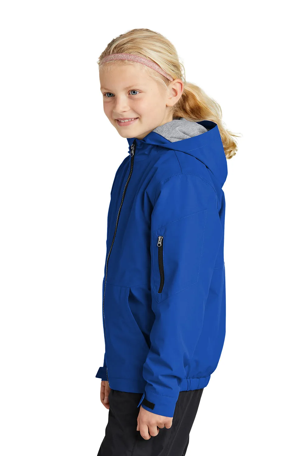 Sport-Tek Youth Waterproof Insulated Full Zip Hooded Jacket - True Royal Blue