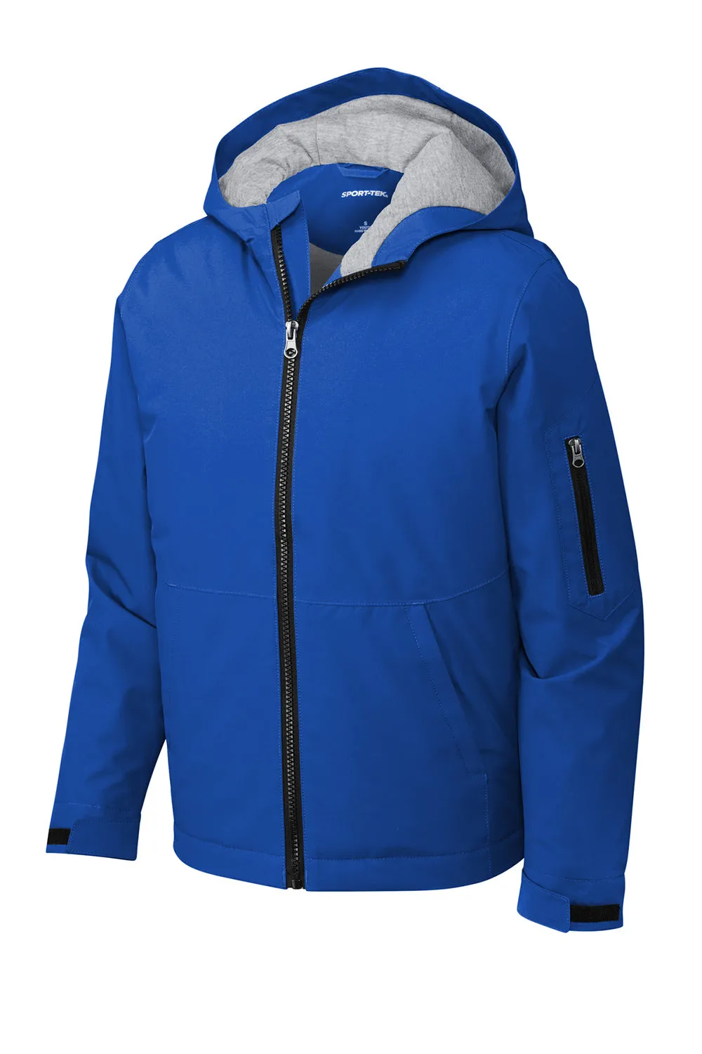 Sport-Tek Youth Waterproof Insulated Full Zip Hooded Jacket - True Royal Blue