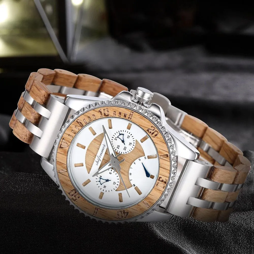 Sports Men's Watch Wood Suit Mechanical Feeling 