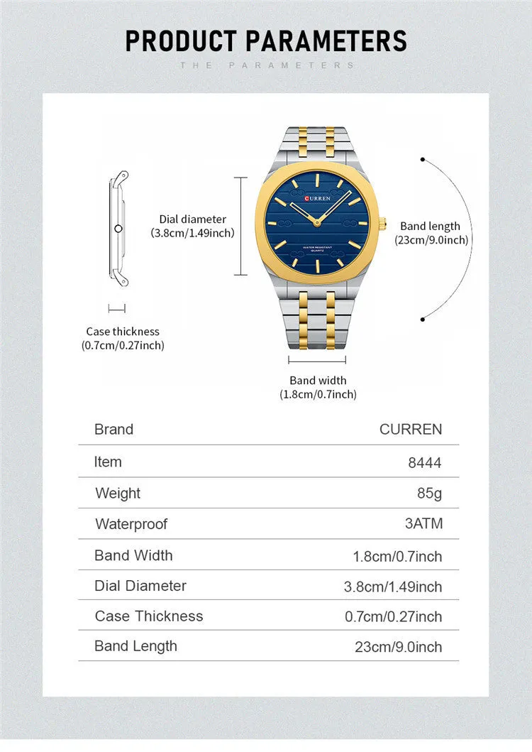 Steel Watch Simple Calendar Large Dial Ultra-thin