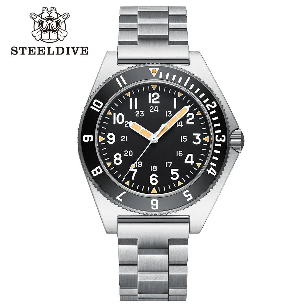 Steeldive SD1944 NH35 Retro Military Watch 