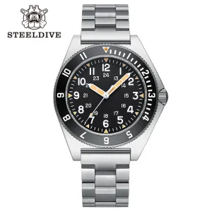 Steeldive SD1944 NH35 Retro Military Watch 