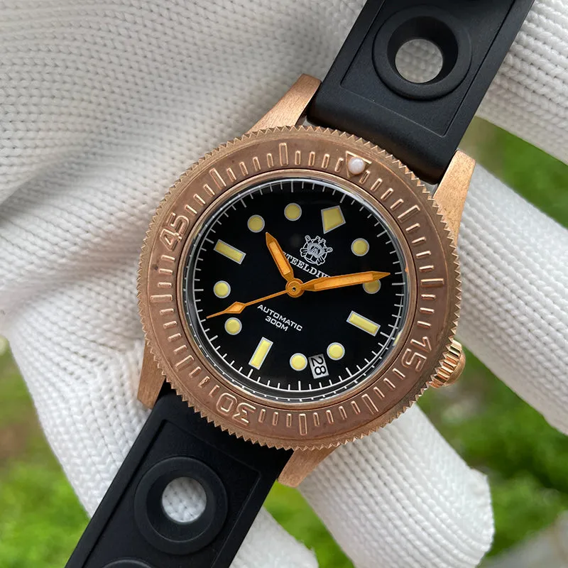 Steeldive SD1952S Bronze 50-Fathoms Diver Watch 