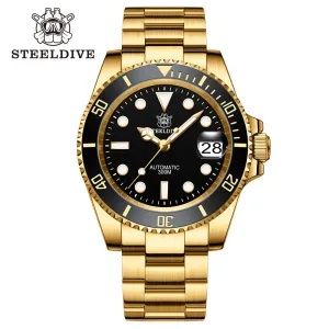 Steeldive SD1953IPG Golden Sub Dive Watch 