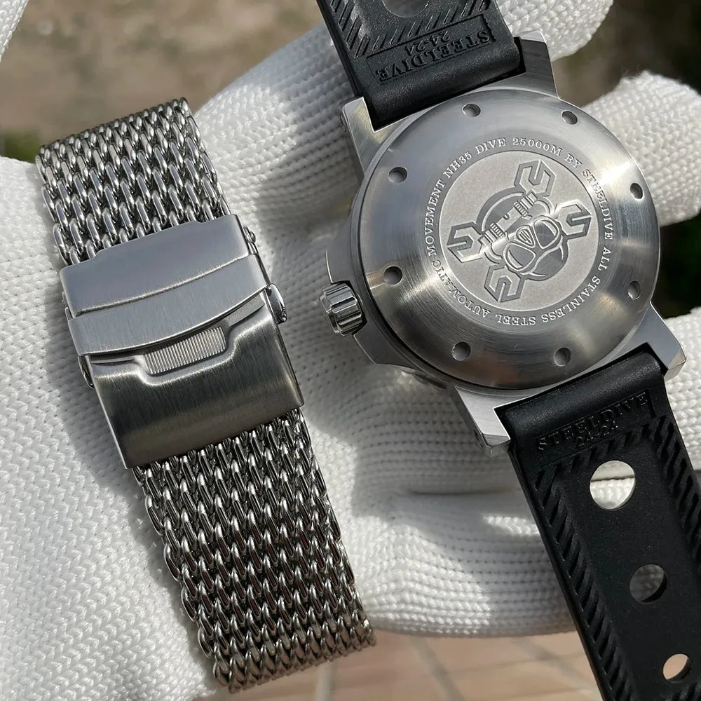Steeldive SD1982 Big Size 46.5MM 25000M Diver Watch - No Date