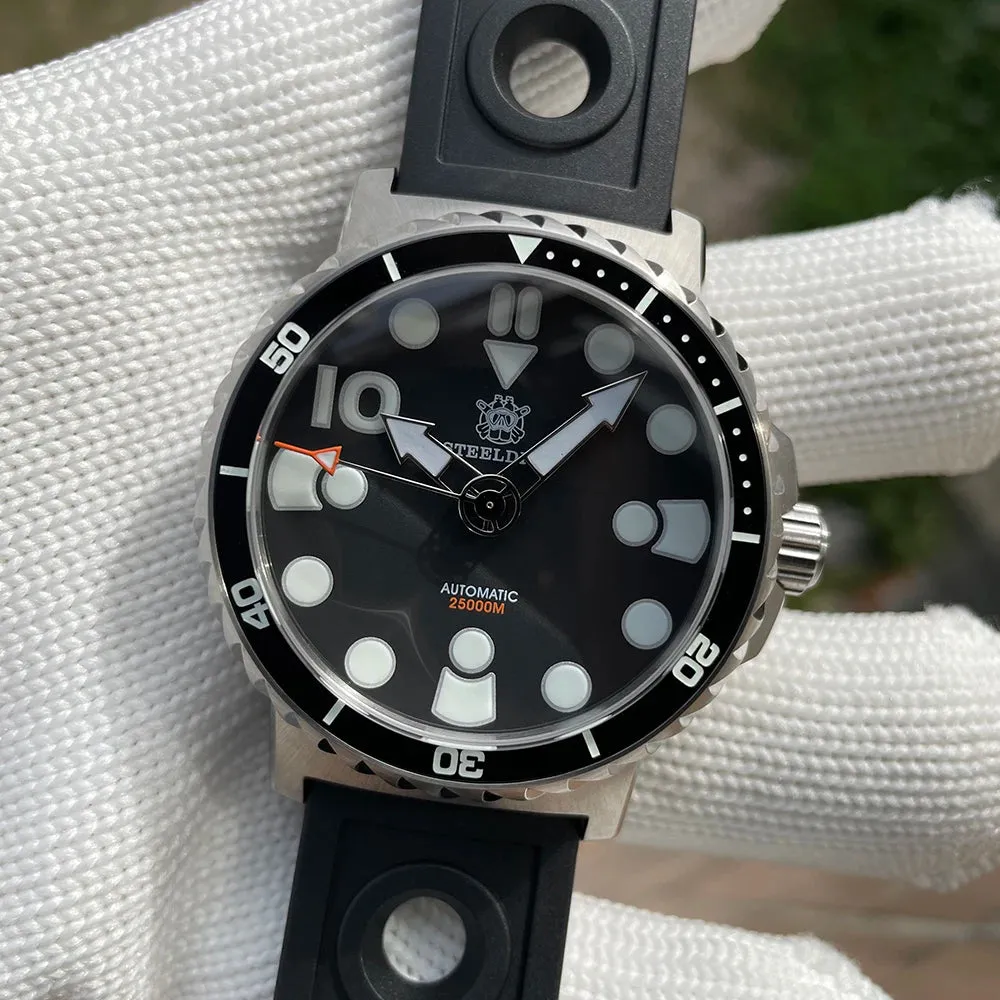 Steeldive SD1982 Big Size 46.5MM 25000M Diver Watch - No Date
