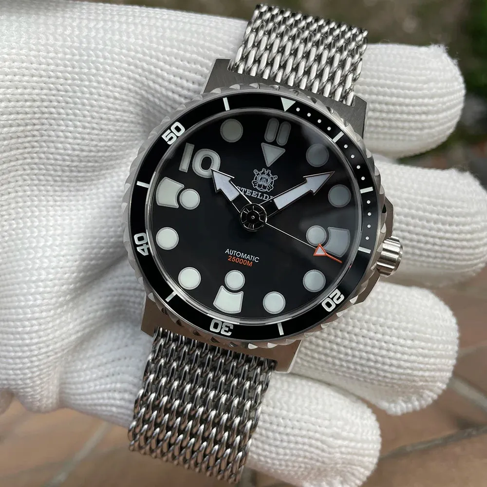 Steeldive SD1982 Big Size 46.5MM 25000M Diver Watch - No Date