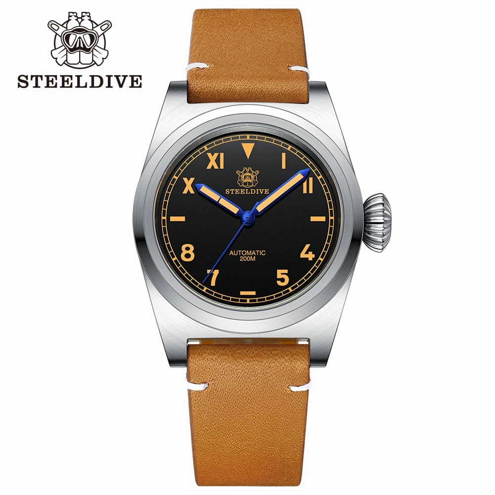 Steeldive SD1904 NH35 Vintage Military Pilot Watch