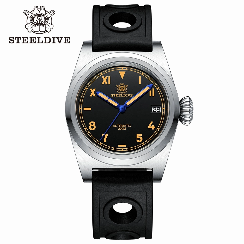 Steeldive SD1904 NH35 Vintage Military Pilot Watch 