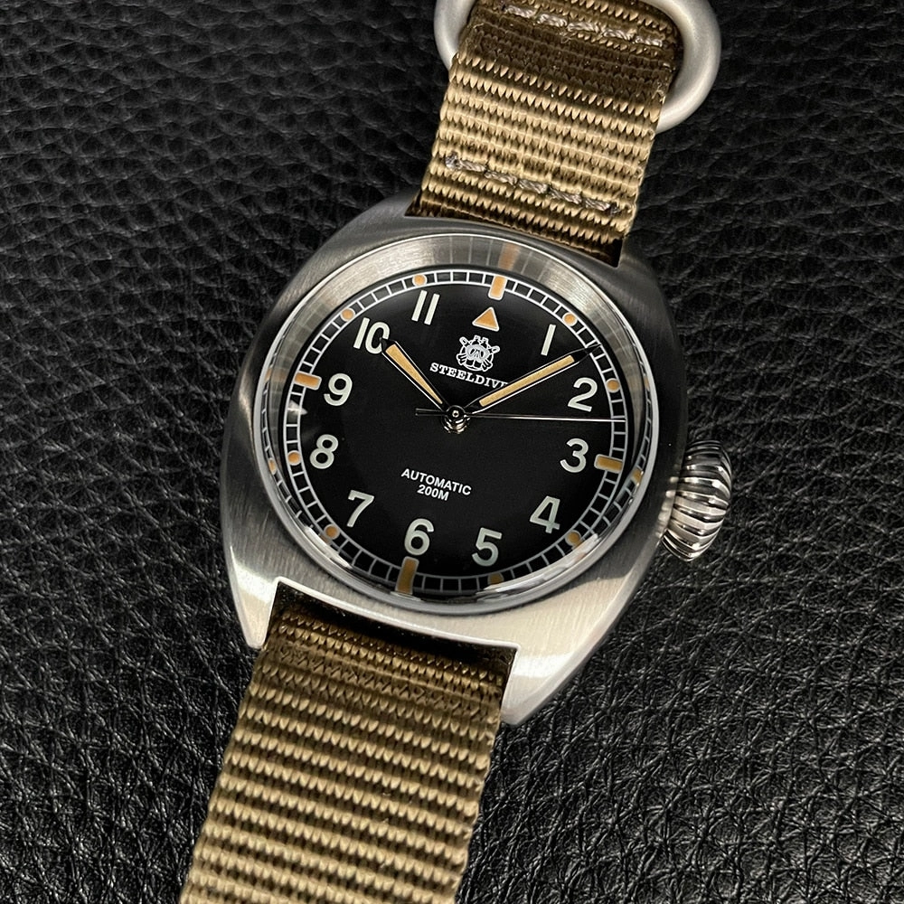 Steeldive SD1907 Automtic British Military W10 Field Watch