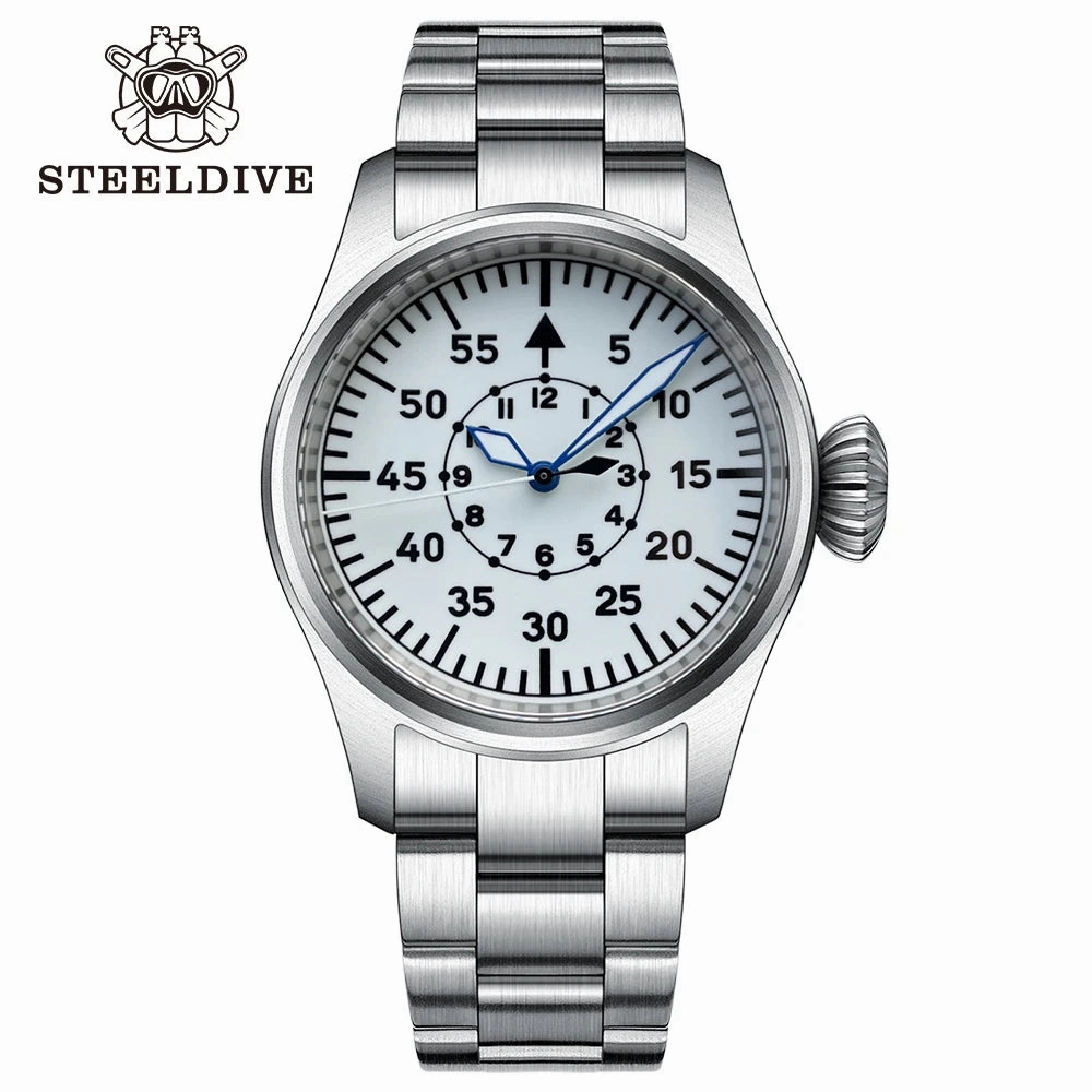 Steeldive SD1928B Retro Militarty Pilot Watch 