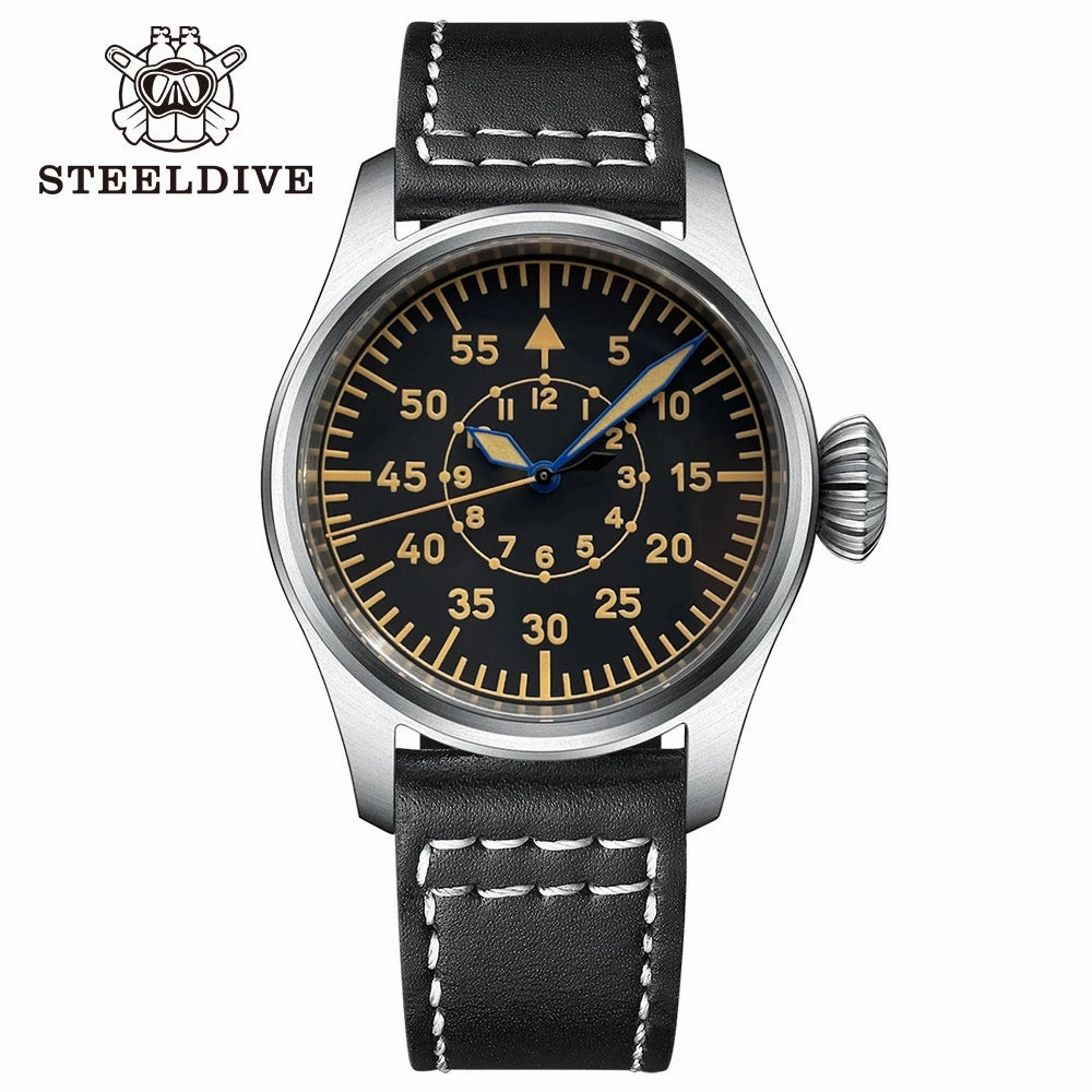 Steeldive SD1928B Retro Militarty Pilot Watch