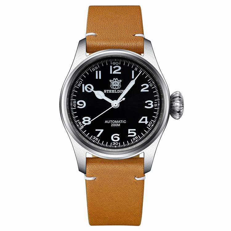 Steeldive SD1928M The Murph Pilot Watch - Onion Crown 