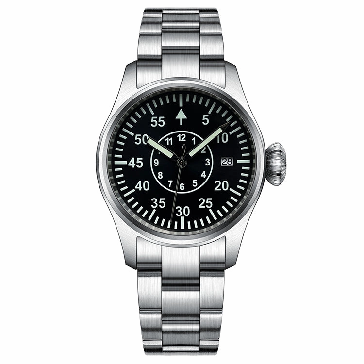 Steeldive SD1928T Type B Pilot Watch - Onion Crown 