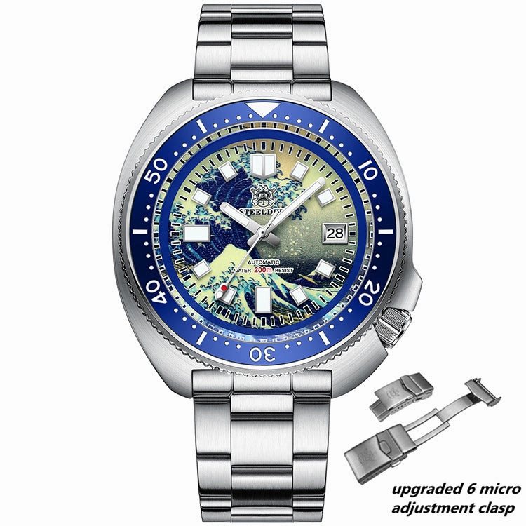 Steeldive SD1970 Great Wave Turtle Diver Watch