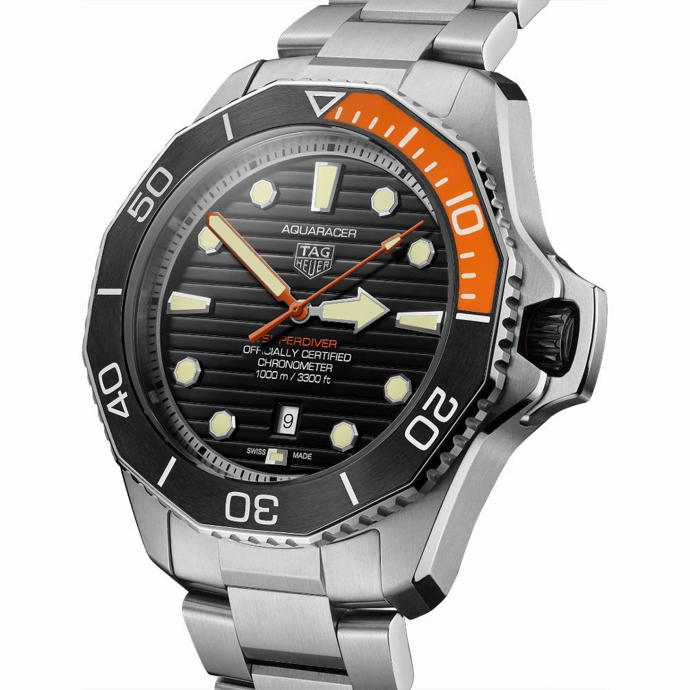 TAG Heuer Aquaracer Professional 1000 Superdiver 45mm Black Dial Titanium Automatic Gents Watch WBP5A8A.BF0619