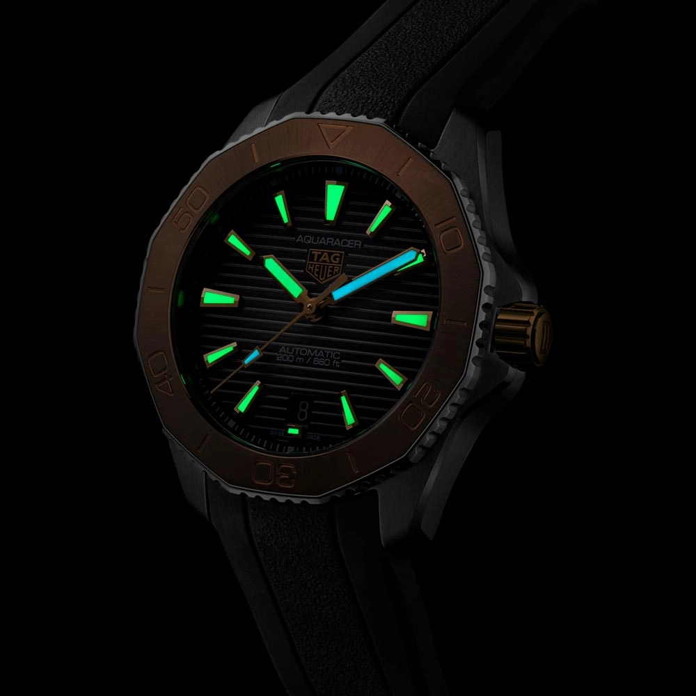 TAG Heuer Aquaracer Professional 200 Black Dial 40mm Steel & Gold Automatic Gents Watch WBP2151.FT6199