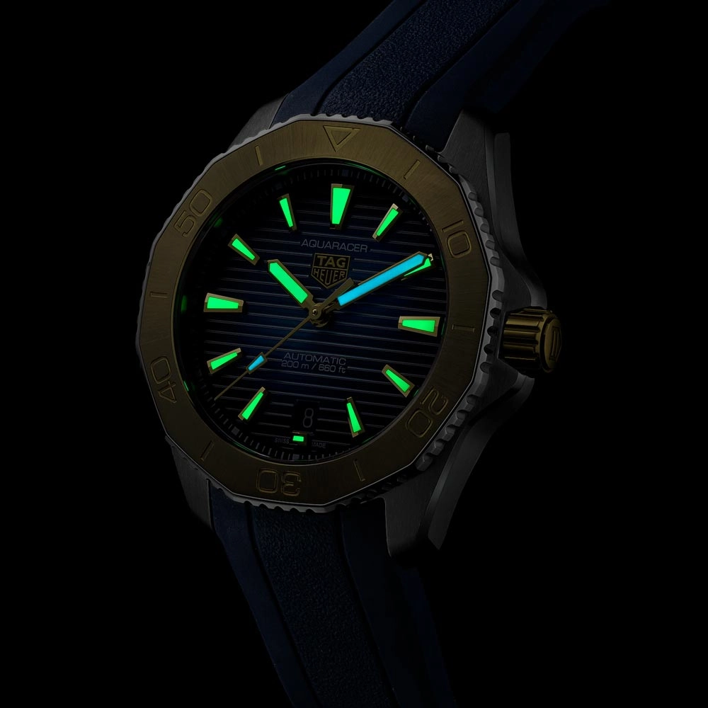 TAG Heuer Aquaracer Professional 200 Blue Dial 40mm Steel & Gold Automatic Gents Watch WBP2150.FT6210