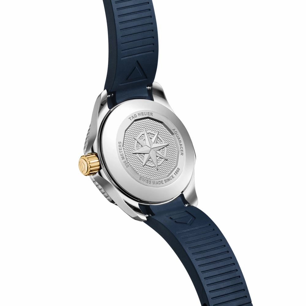 TAG Heuer Aquaracer Professional 200 Blue MOP Dial 30mm Steel & Gold Diamond Automatic Ladies Watch WBP2450.FT6215