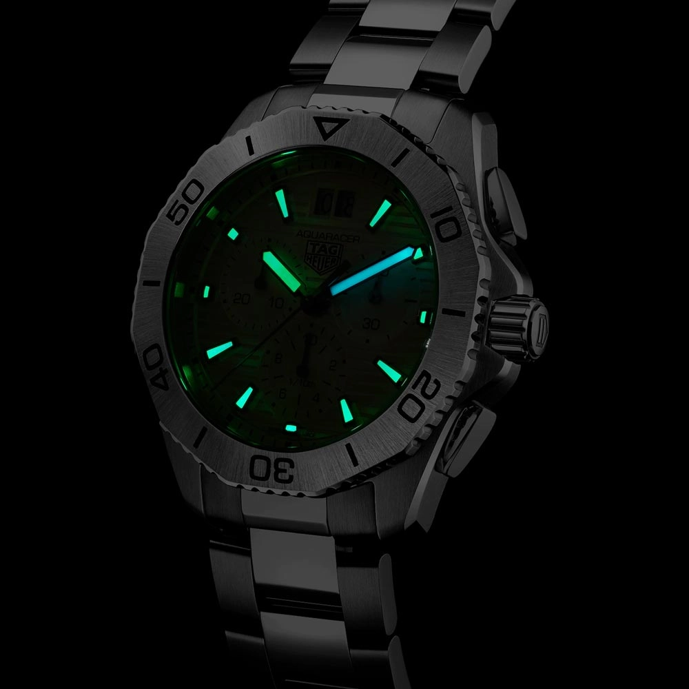 TAG Heuer Aquaracer Professional 200 Date 40mm Silver Dial Chronograph Quartz Gents Watch CBP1111.BA0627