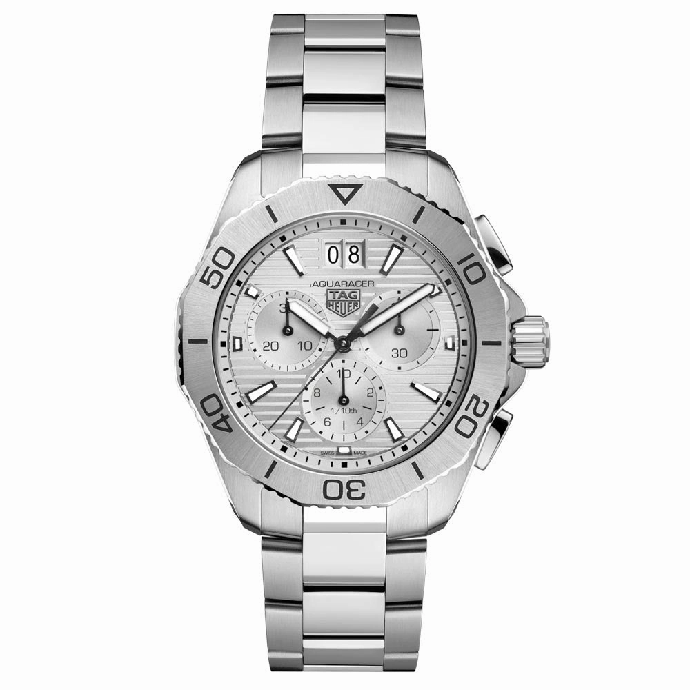 TAG Heuer Aquaracer Professional 200 Date 40mm Silver Dial Chronograph Quartz Gents Watch CBP1111.BA0627