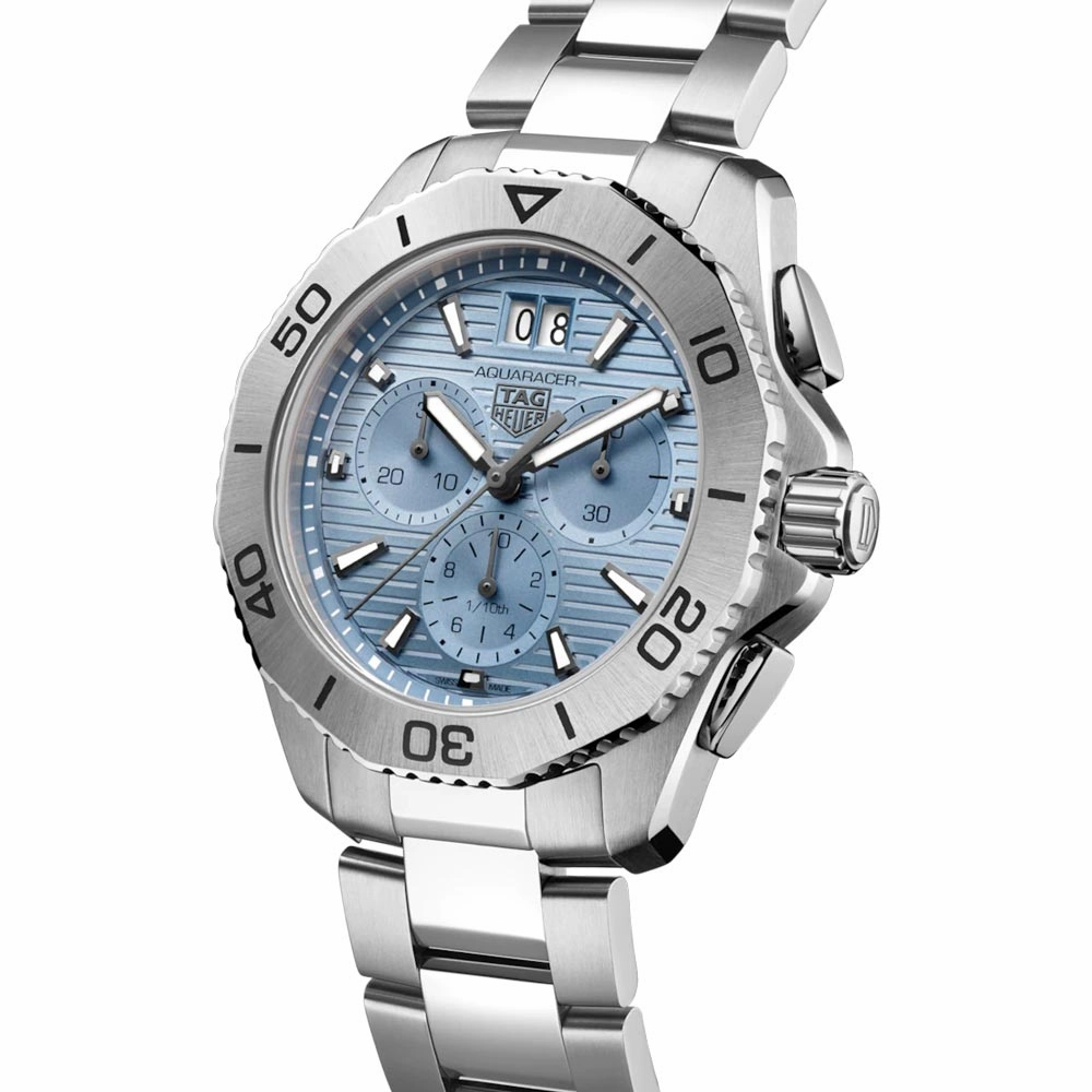 TAG Heuer Aquaracer Professional 200 Date 40mm Sky Blue Dial Chronograph Quartz Gents Watch CBP1112.BA0627
