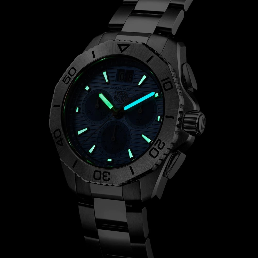 TAG Heuer Aquaracer Professional 200 Date 40mm Sky Blue Dial Chronograph Quartz Gents Watch CBP1112.BA0627