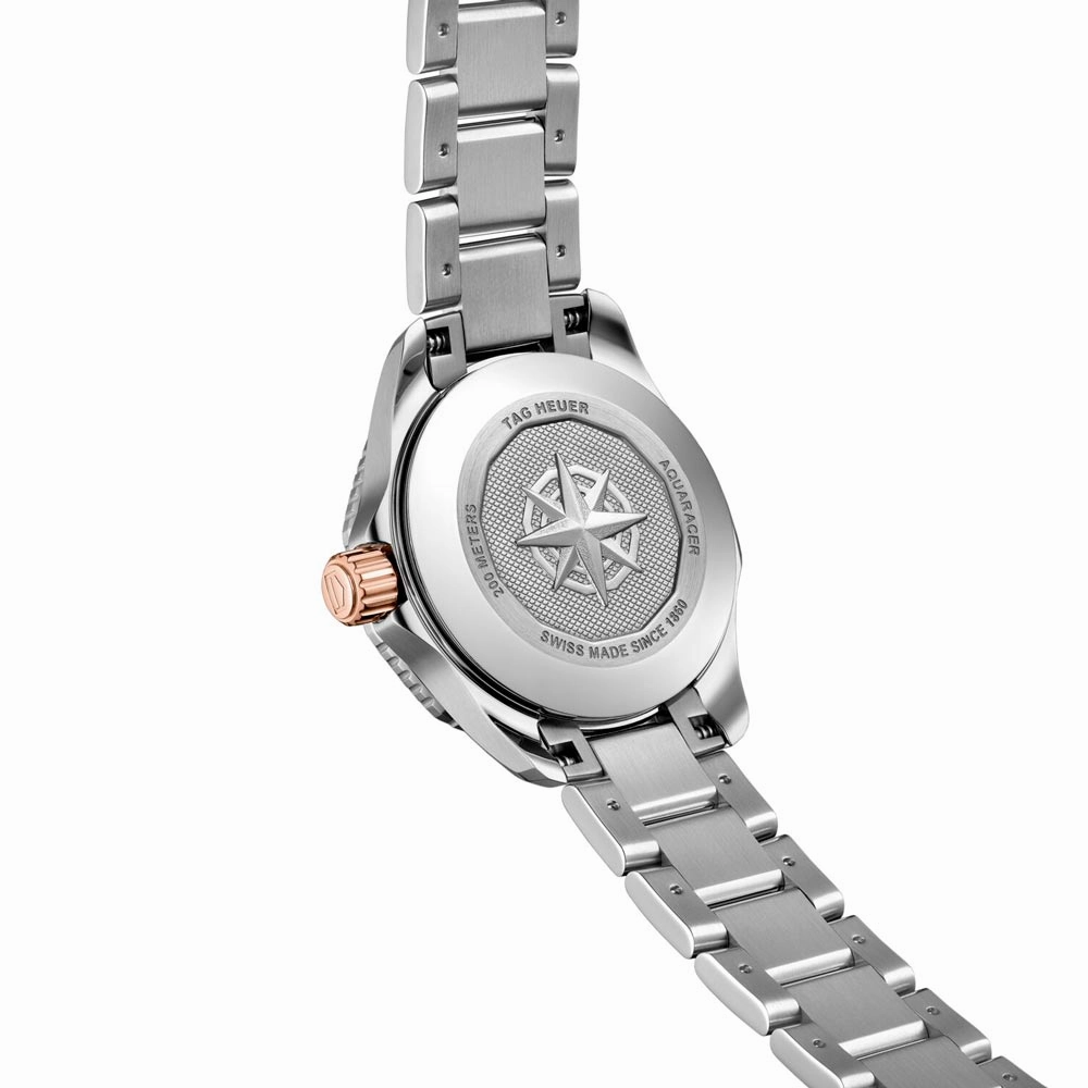TAG Heuer Aquaracer Professional 200 MOP Dial 30mm Gold & Steel Diamond Quartz Ladies Watch WBP1451.BA0622
