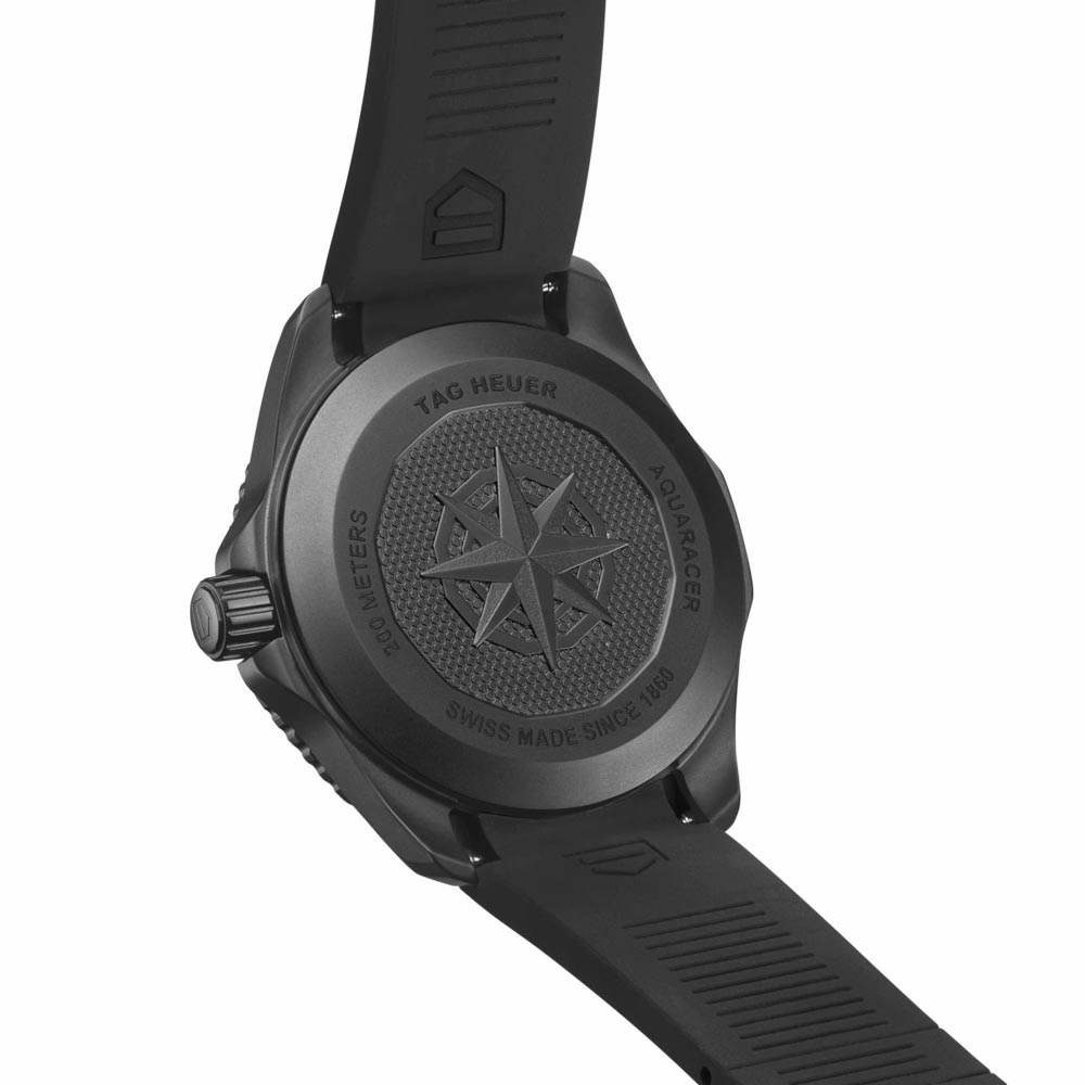 TAG Heuer Aquaracer Professional 200 Solargraph 40mm Black Dial Carbon DLC Steel Quartz Gents Watch WBP1112.FT6199